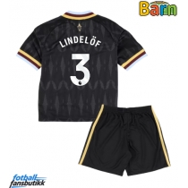 Aston Villa Victor Lindelof #3 Bortedraktsett Barn 2026-27 Kortermet (+ Korte bukser)